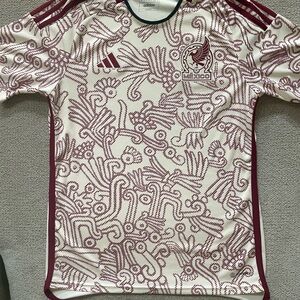 Adidas Mexico 22 Maroon Patterned Jersey